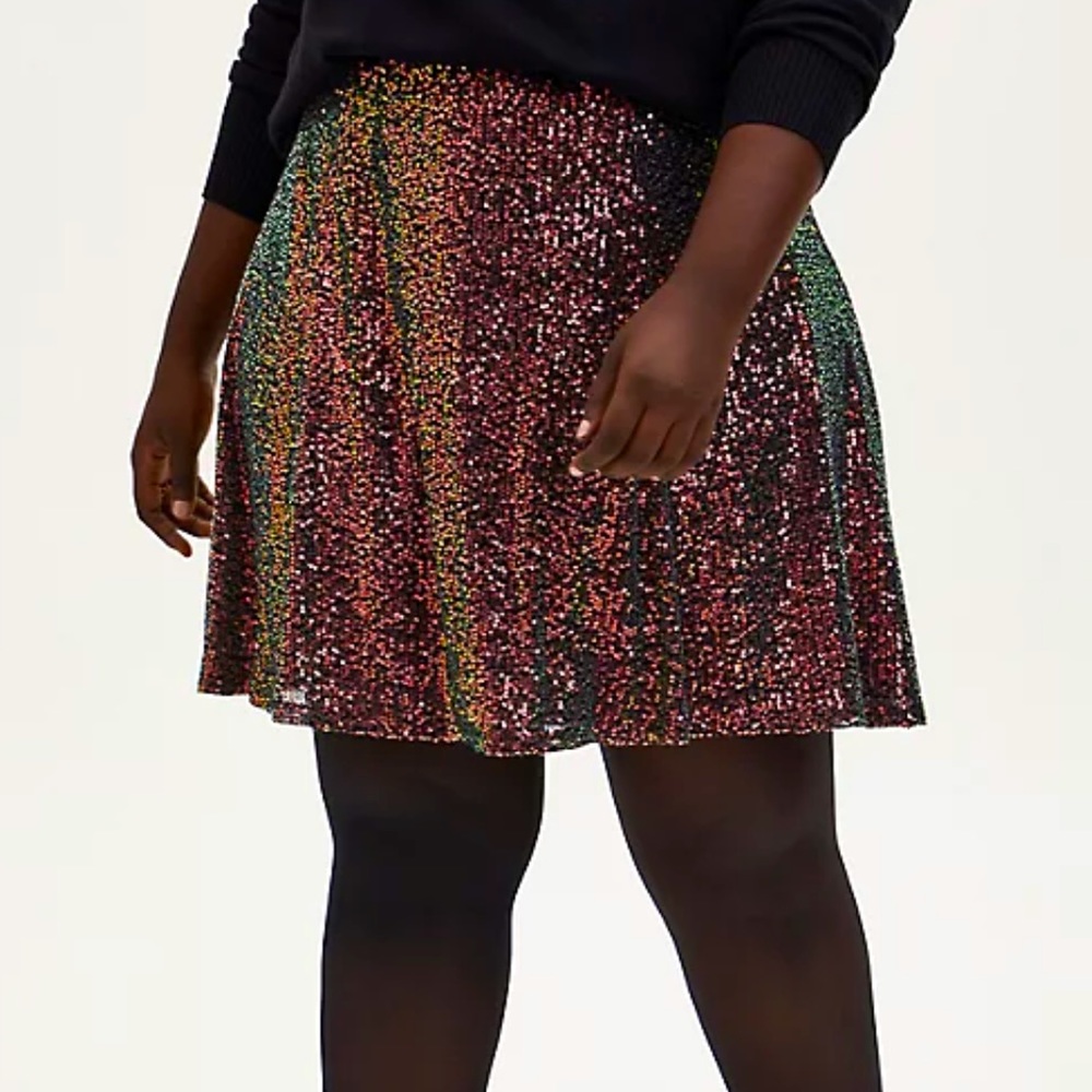 Multi Sequin Skater Skirt